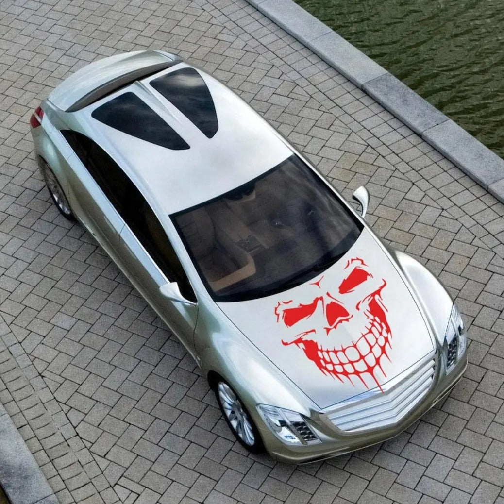 Skull 'Grinning' Vinyl Car Sticker