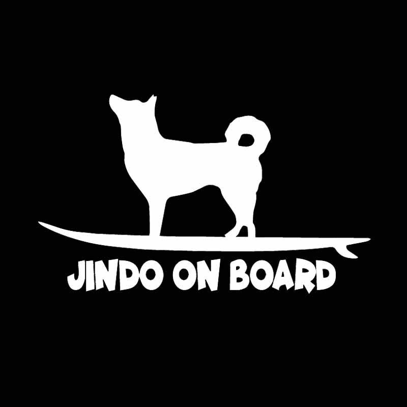 Jindo On Board 'Surfing' Vinyl Car Sticker
