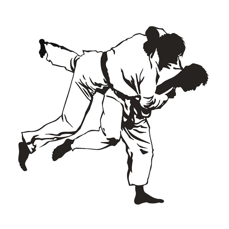 Jiu Jitsu 'Fighters | Black and White' Vinyl Car Sticker