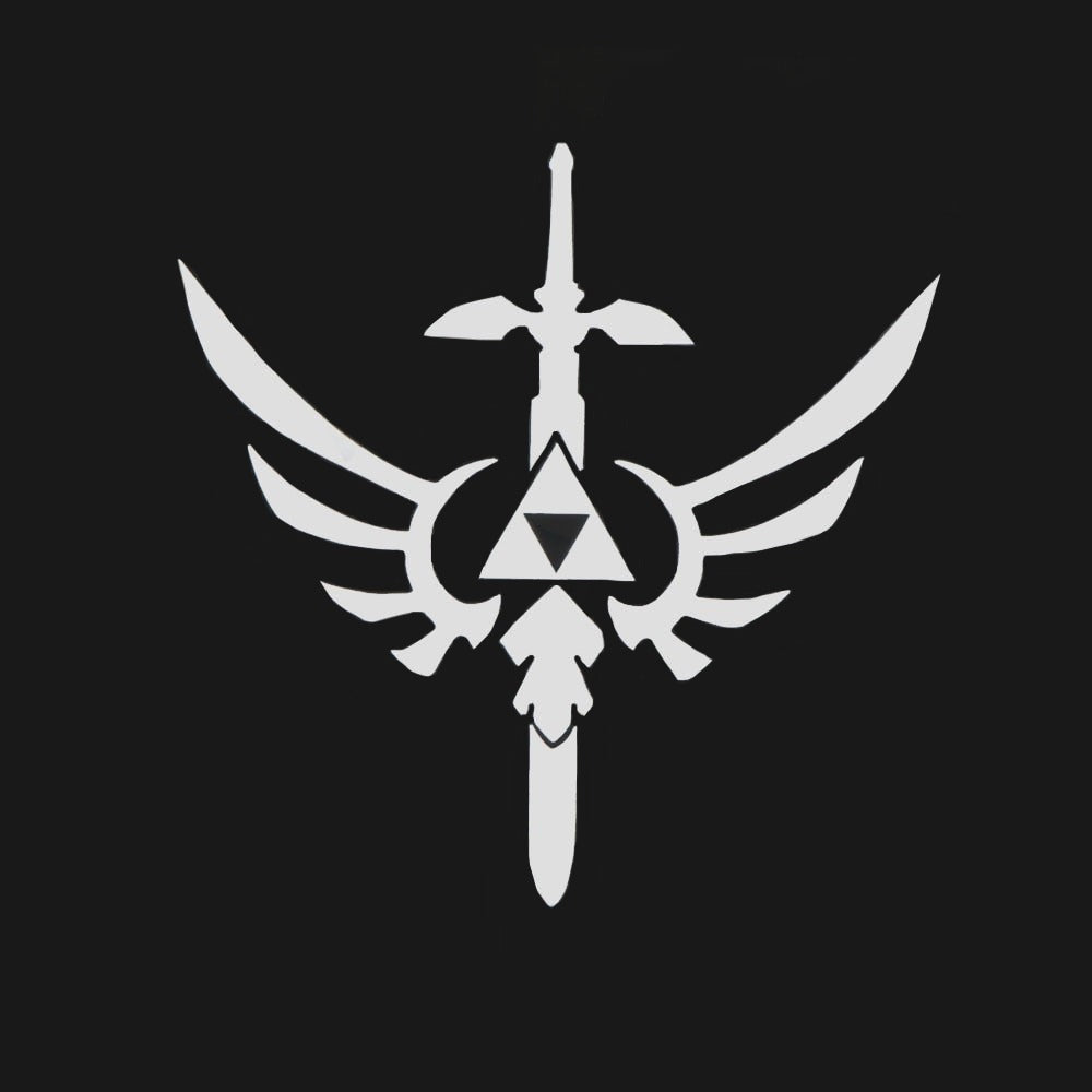 The Legend of Zelda 'Triforce Wings Sword' Vinyl Car Sticker