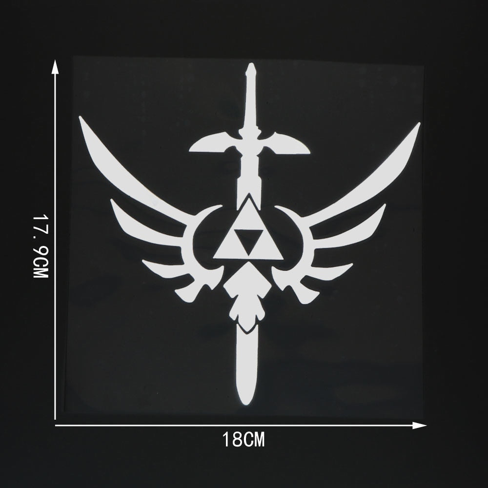The Legend of Zelda 'Triforce Wings Sword' Vinyl Car Sticker