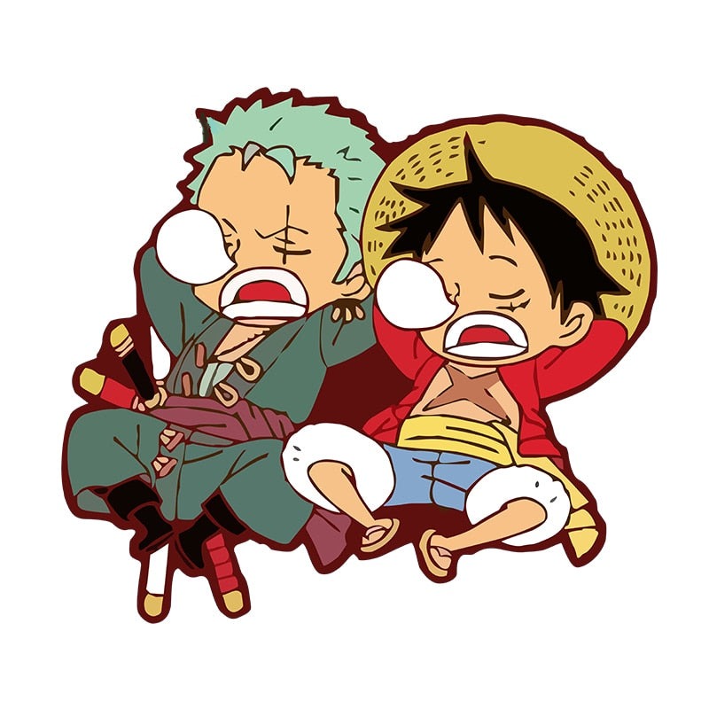 One Piece 'Sleeping Zoro And Luffy | Snot Bubble | Left' Vinyl Car Sticker