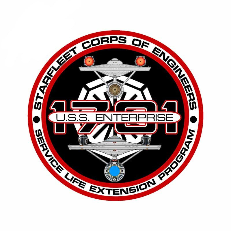 Star Trek 'U.S.S Enterprise | Starfleet Corps of Engineers' Vinyl Car Sticker