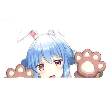 Virtual YouTuber 'Usada Pekora | Worried' Vinyl Car Peeker Sticker