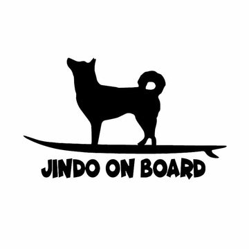 Jindo On Board 'Surfing' Vinyl Car Sticker