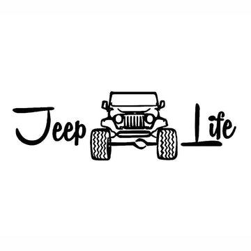 Comic 'Jeep Life | 1.0' Vinyl Car Sticker