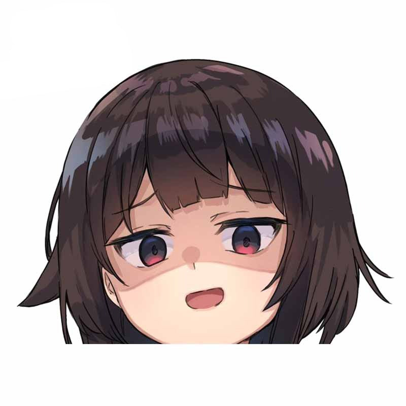 KonoSuba 'Young Megumin Face' Vinyl Car Peeker Sticker