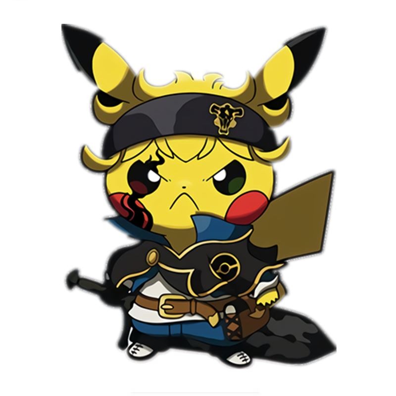 Pikachu x Asta Vinyl Car Sticker