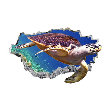 Smashed Hole 'Sea Turtle' Vinyl Car Sticker