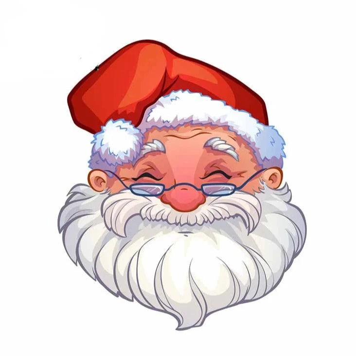 Christmas 'Santa Claus Head | Smiling Face' Vinyl Car Sticker