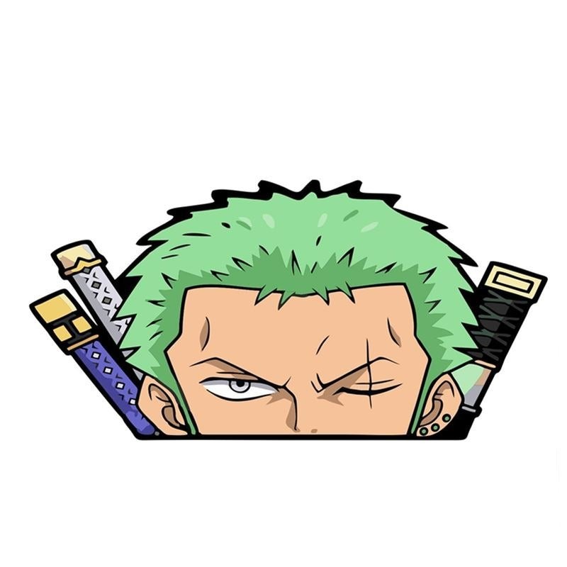 One Piece 'Roronoa Zoro | Serious' Vinyl Car Peeker Sticker