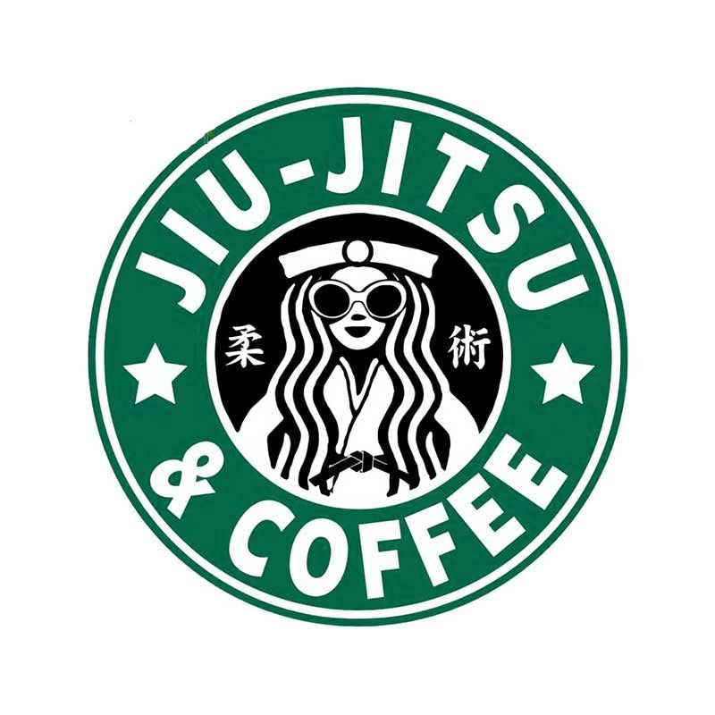 Jiu-Jitsu & Coffee 'Cool Girl Fighter' Vinyl Car Sticker
