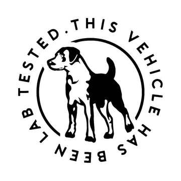Dog 'This Vehicle Has Been Lab Tested' Vinyl Car Sticker