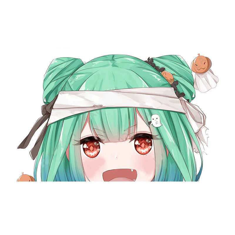 Virtual YouTuber 'Uruha Rushia | Shouting' Vinyl Car Peeker Sticker