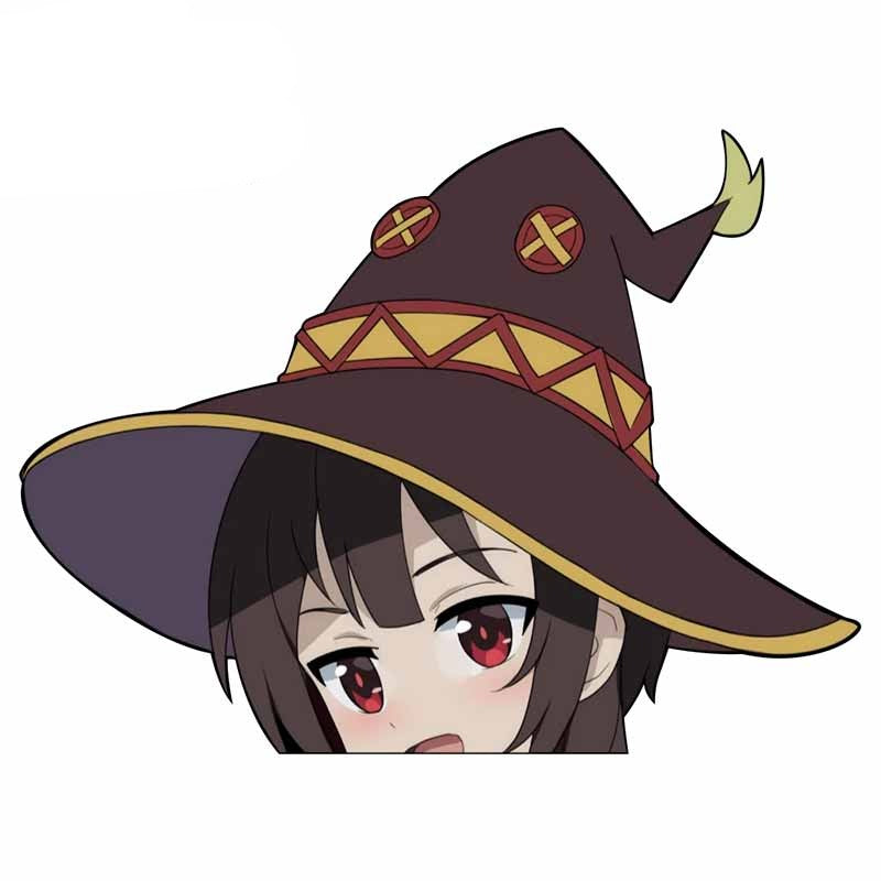 KonoSuba 'Megumin | Wizard Hat' Vinyl Car Peeker Sticker