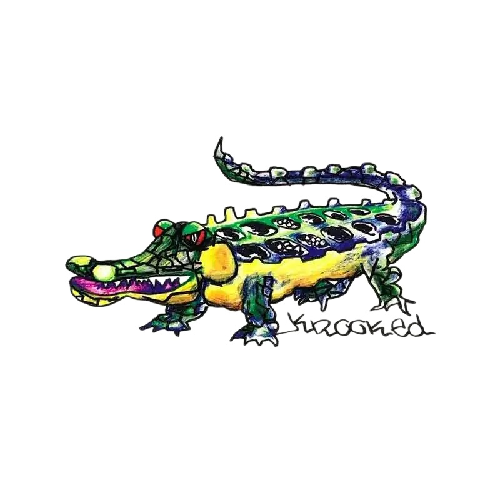 Brad Cromer 'Krooked Gator' Vinyl Car Sticker