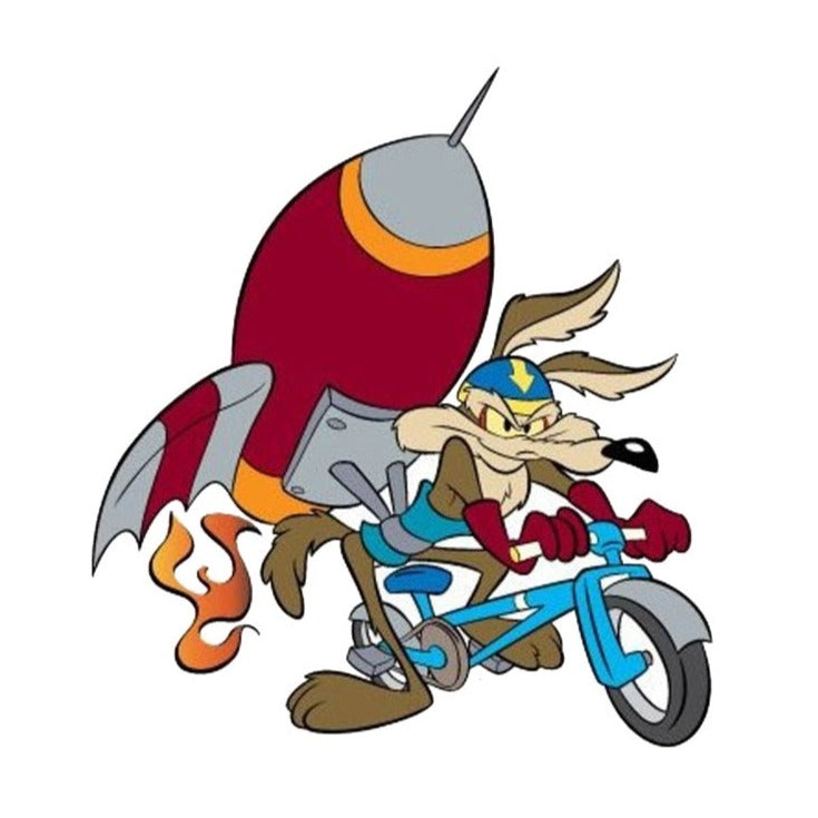 Looney Tunes 'Coyote | Rocket Bike | Right' Vinyl Car Sticker