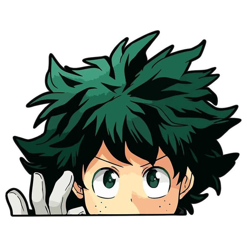 My Hero Academia 'Deku | Shocked' Vinyl Car Peeker Sticker