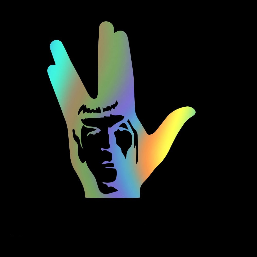Star Trek 'Spock Face | Vulcan Salute' Vinyl Car Sticker