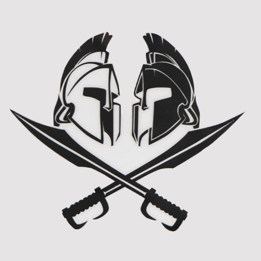 The 300 Spartans 'Helmet and Swords' Vinyl Car Sticker