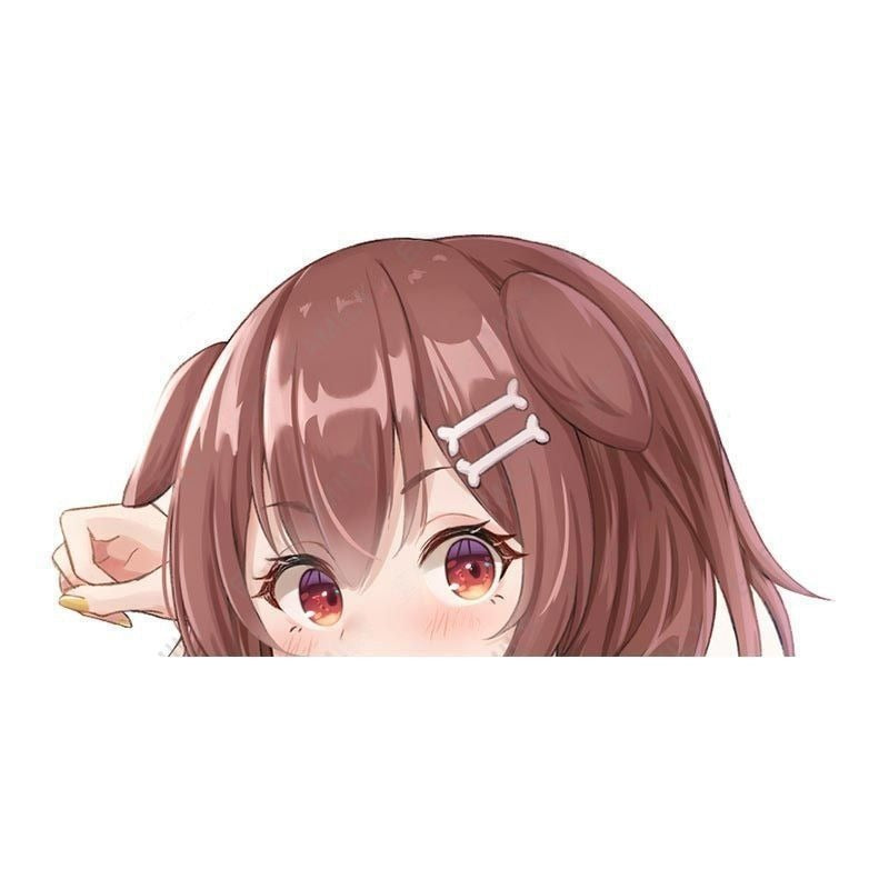 Virtual YouTuber 'Young Inugami Korone | Aiming' Vinyl Car Peeker Sticker