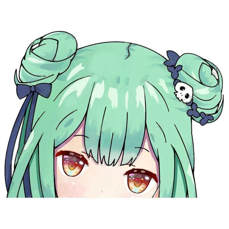 Virtual YouTuber 'Uruha Rushia | Waiting' Vinyl Car Peeker Sticker