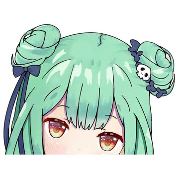 Virtual YouTuber 'Uruha Rushia | Waiting' Vinyl Car Peeker Sticker