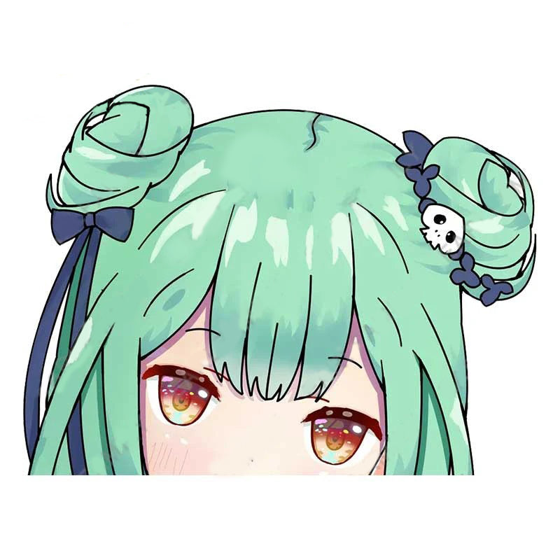 Virtual YouTuber 'Uruha Rushia | Waiting' Vinyl Car Peeker Sticker