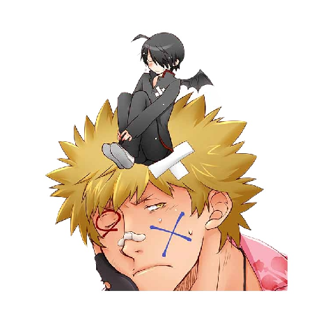 Monogatari Series 'Koyomi And Meme | Sad' Vinyl Car Peeker Sticker