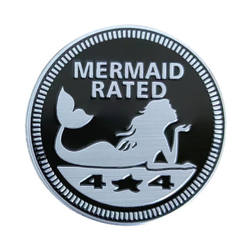 Mermaid Rated 4x4 'Relaxing | Starfish' Metal Car Sticker