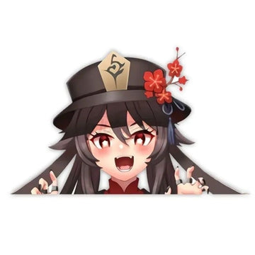 Genshin Impact 'Hu Tao | Frightening' Vinyl Car Peeker Sticker