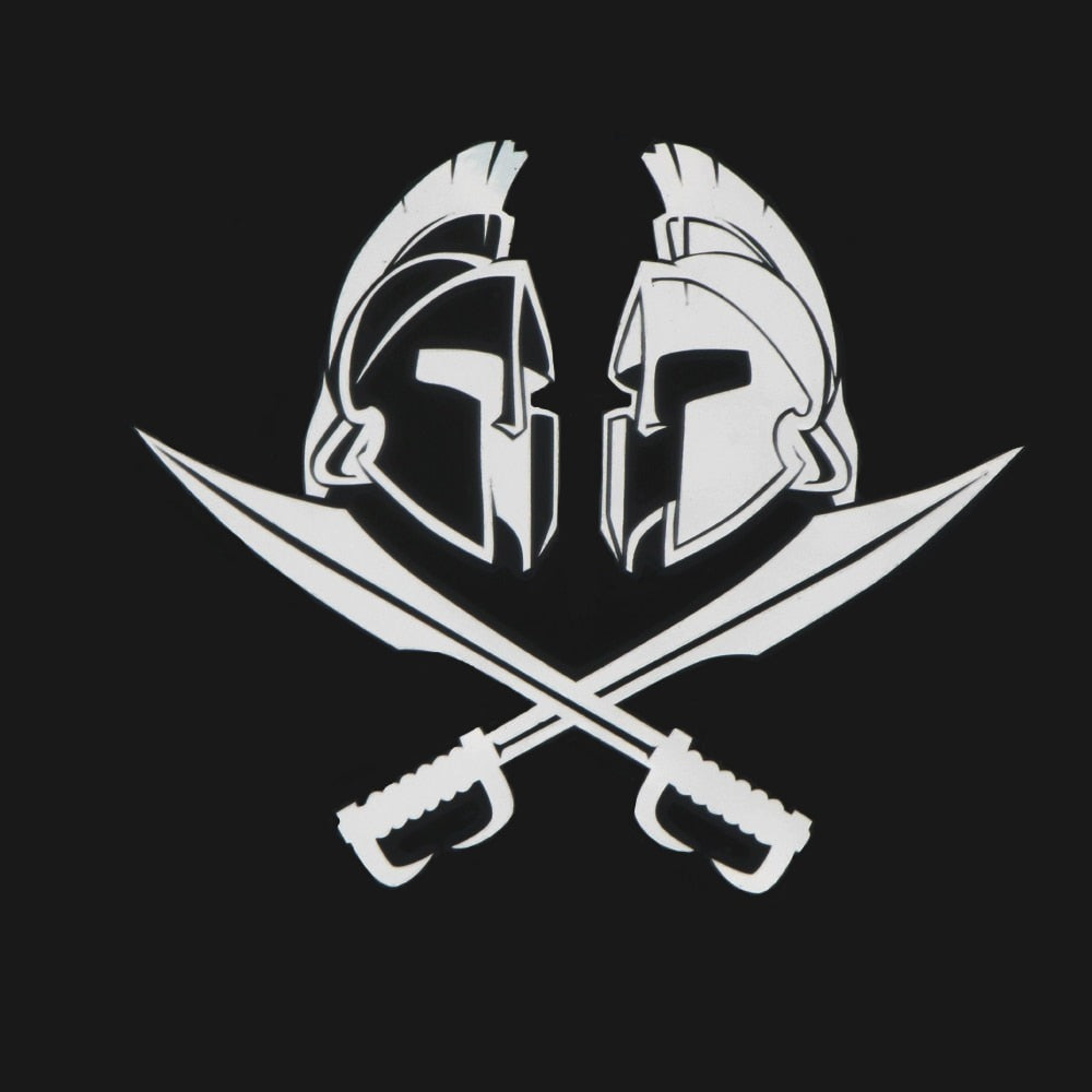 The 300 Spartans 'Helmet and Swords' Vinyl Car Sticker