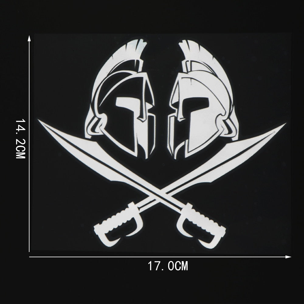 The 300 Spartans 'Helmet and Swords' Vinyl Car Sticker