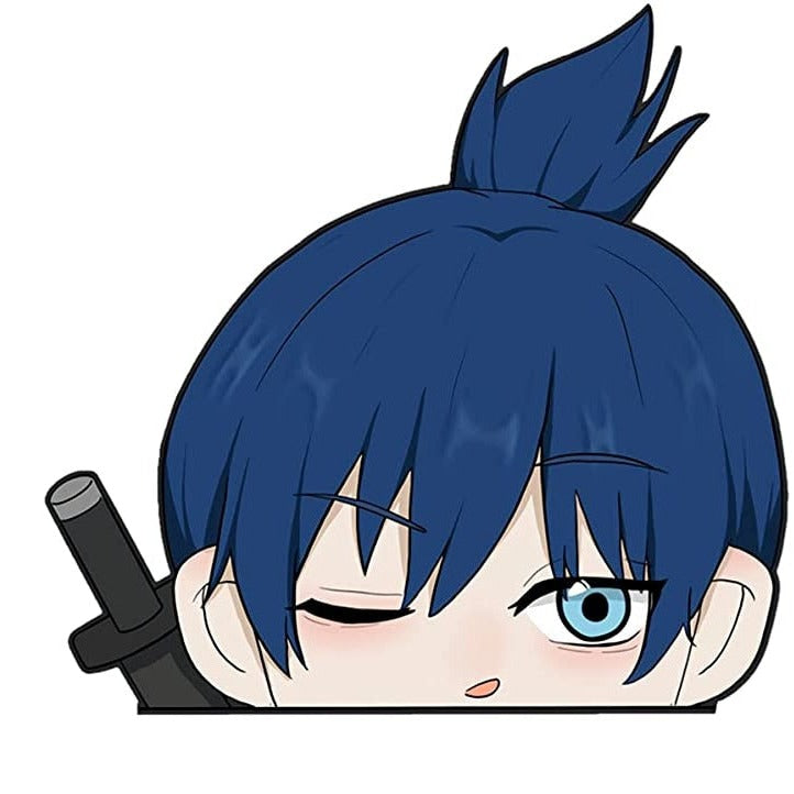 Chainsaw Man 'Aki | Winking' Vinyl Car Peeker Sticker