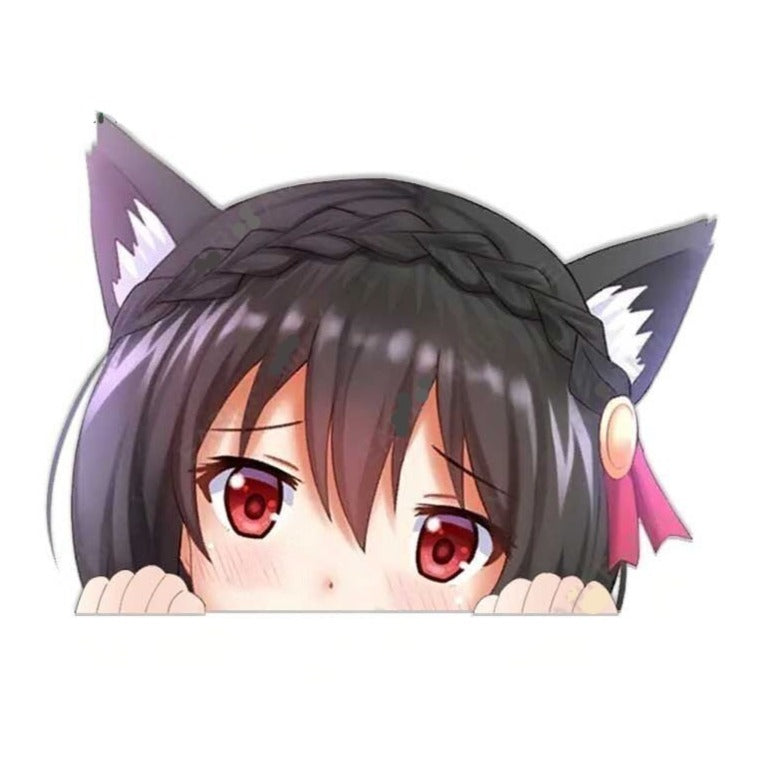 KonoSuba 'Yunyun Sad Face' Vinyl Car Peeker Sticker