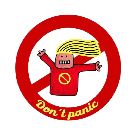 Stop Sign 'Don't Panic' Vinyl Car Sticker