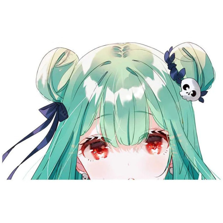 Virtual YouTuber 'Uruha Rushia | Sad' Vinyl Car Peeker Sticker