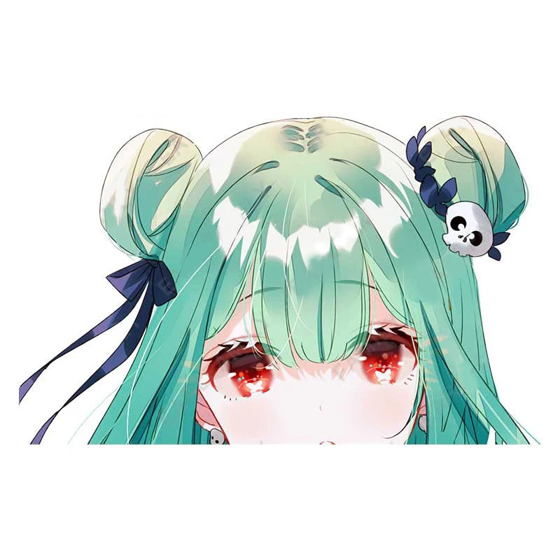 Virtual YouTuber 'Uruha Rushia | Sad' Vinyl Car Peeker Sticker