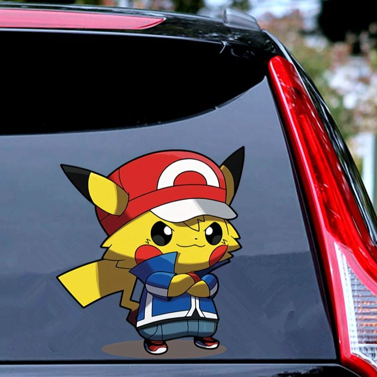 Pikachu x Ash Ketchum Vinyl Car Sticker