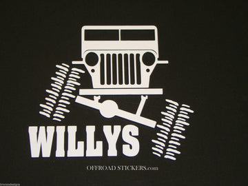 Jeep 'Willys | Offroad Stickers.Com' Vinyl Car Sticker