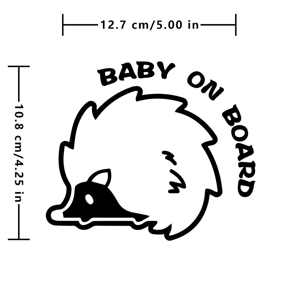 Baby On Board 'Hedgehog | Spiny' Vinyl Car Sticker