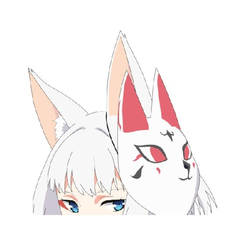 Azur Lane 'Kaga | Fox Ears And Mask | Fierce' Vinyl Car Peeker Sticker
