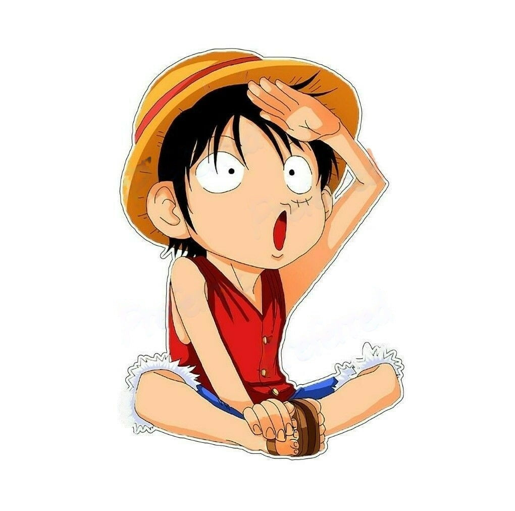 One Piece 'Young Luffy | Surprised' Vinyl Car Sticker