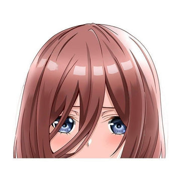 The Quintessential Quintuplets 'Miku | Serious' Vinyl Car Peeker Sticker