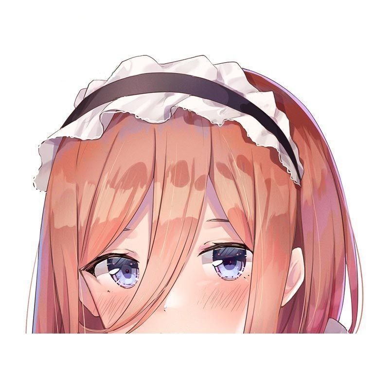 The Quintessential Quintuplets 'Miku | Maid Headband' Vinyl Car Peeker Sticker