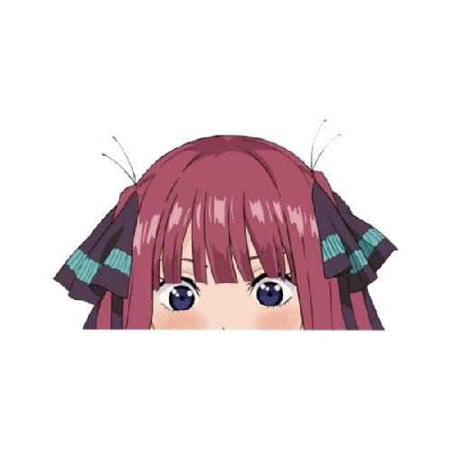 The Quintessential Quintuplets 'Nino Nakano | Surprised' Vinyl Car Peeker Sticker