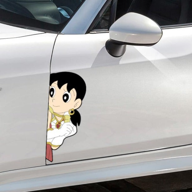 Doraemon 'Shizuka Minamoto | Right' Vinyl Car Peeker Sticker