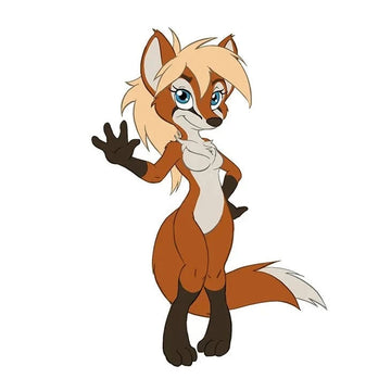 Fox 'Waving' Vinyl Car Sticker