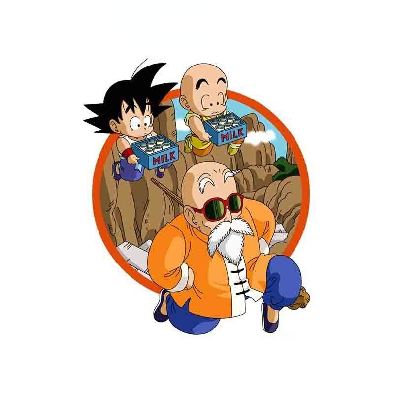 Dragon Ball Z 'Goku-Krillin-Master Roshi | Milk Delivery Training' Vinyl Car Sticker