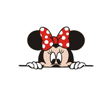 Mickey Mouse 'Minnie | Polka Dot Bow | 1.0' Vinyl Car Peeker Sticker